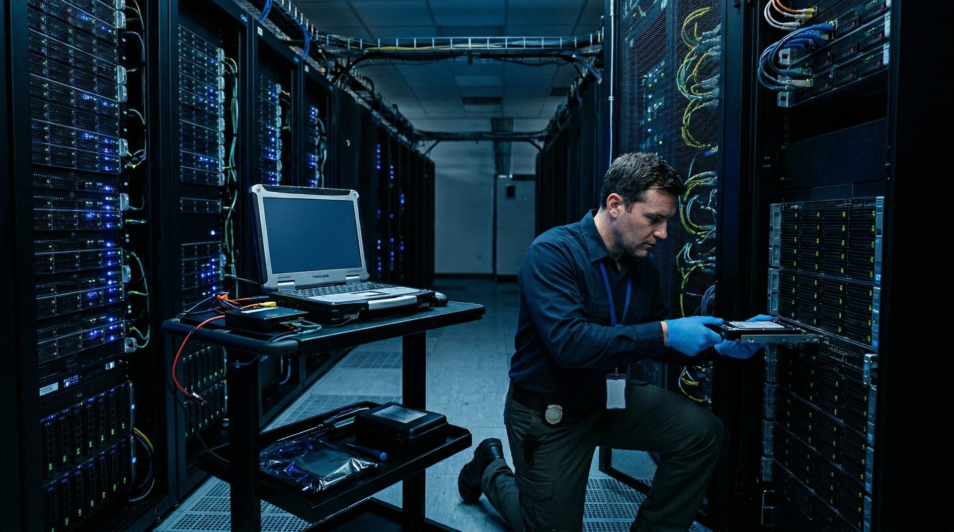 IT forensic specialist analyzing enterprise server environments and Active Directory